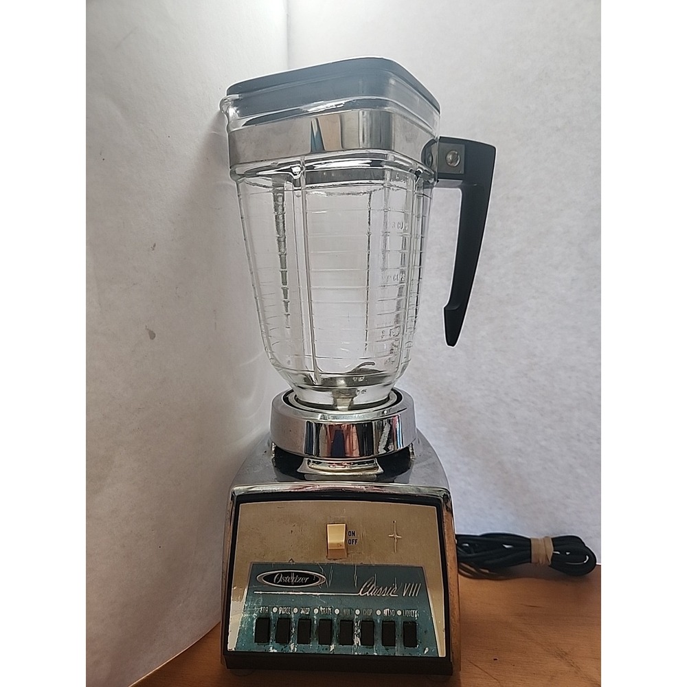Vintage Osterizer Classic VIII 8 Speed Blender Model 541‎ Chrome Mid Century